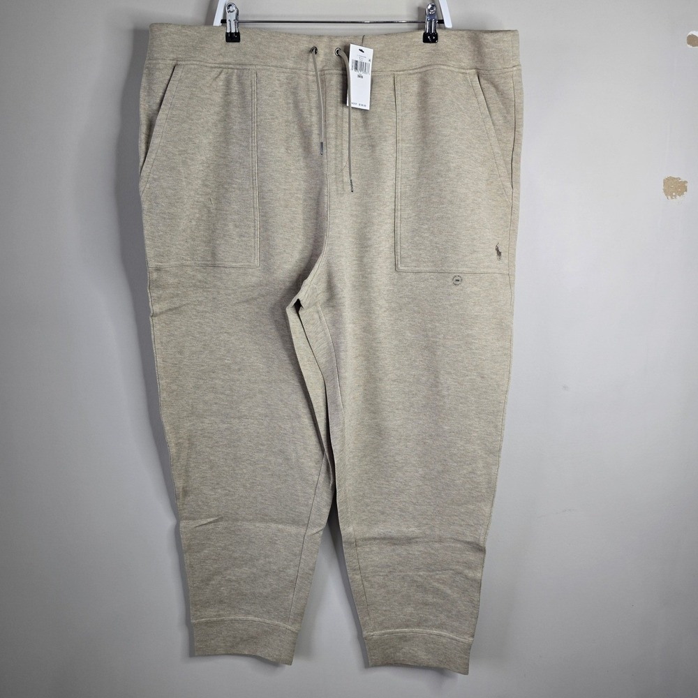 Polo Ralph Lauren Mens Beige Heathered Knit Jogger Pants 3XB 711900842006